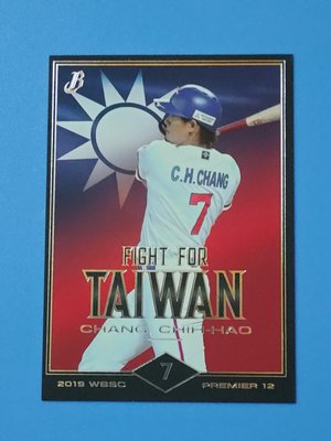 【2020發行】張志豪(中華隊國旗卡 FIGT FOR TAIWAN) 2019 中華職棒30年年度球員卡 #FFT24