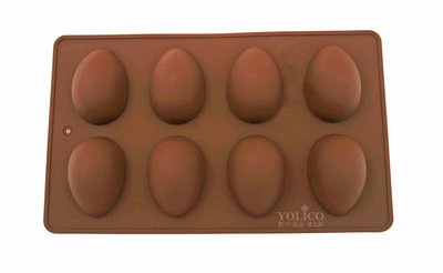 【悠立固】Y47 8孔橢圓蛋型矽膠模手工皂模具 烘焙工具 巧克力蛋糕模具 冰盒 冰塊布丁果凍翻糖模具 食品級