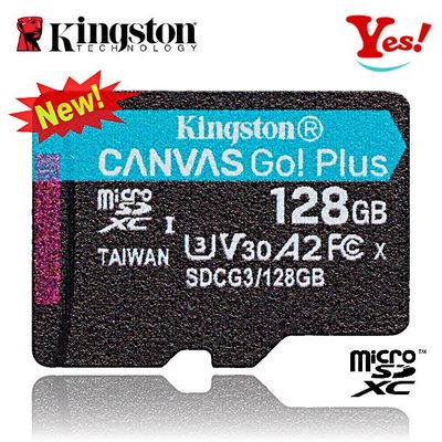 【Yes！公司貨】金士頓 Kingston Canvas 128G/GB V30 A2 4K microSD 記憶卡