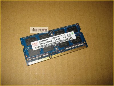 JULE 3C會社-海力士Hynix 雙面 DDR3 1600 4GB 4G 良品/筆電/NB/204PIN 記憶體