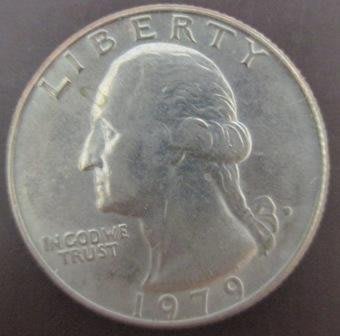~AMERICA 美國 1/4元 QUARTER DOLLAR 1979年*2 錢幣/硬幣二枚~
