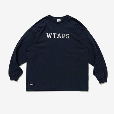 日貨代購CITY】2023AW WTAPS COLLEGE LS COTTON LOGO 熱門款長T 3色