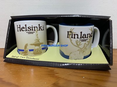 《芬蘭+赫爾辛基》星巴克對杯組 迷你馬克杯/城市杯 北歐 小杯 義式濃縮咖啡杯3OZ Finland Starbucks