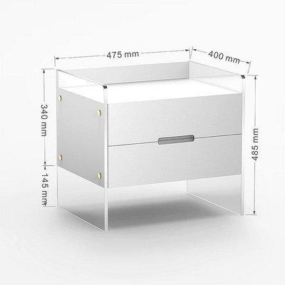 熱賣 亞克力床頭櫃家用簡約現代簡易收納櫃迷你儲物櫃小型臥室床邊櫃床頭櫃收納窄櫃子