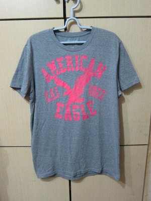 衣市藍~AMERICAN EAGLE OUTFITTERS 短袖T恤 (M~灰~) (210907)