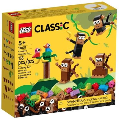 積木總動員 LEGO 樂高 11031 Classic系列 創意猴子趣味套裝 外盒:16*14*5cm 135pcs