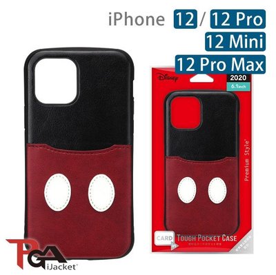 PGA-iJacket iPhone 12/ Pro/ Mini / Pro Max 迪士尼 軍規口袋插卡 雙料殼-米奇