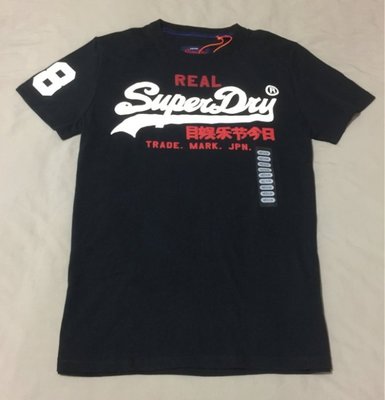 Superdry 極度乾燥 短袖 T恤 浮印大 LOGO 深藍 現貨