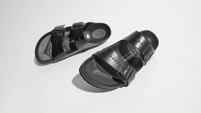 [全新真品代購-F/W21 新品!] Rick Owens X Birkenstock 黑色皮革 涼鞋 / 勃肯鞋