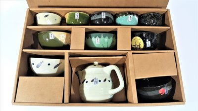 [銀九藝] 早期日本 高級陶瓷 茶壺 茶杯 飯碗組