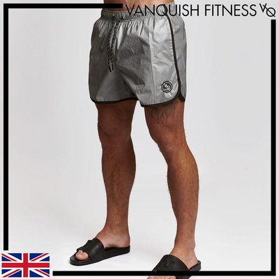 深灰 VANQUISH REFLECTIVE ATHLETIC SHORTS 反光膝上運動短褲 健身