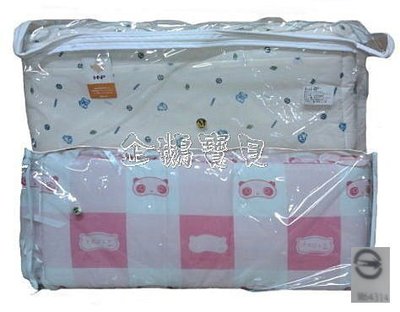 @企鵝寶貝@ 嬰兒床 床圍 / 護圈*台灣製造*有米.淺藍.粉色M尺寸