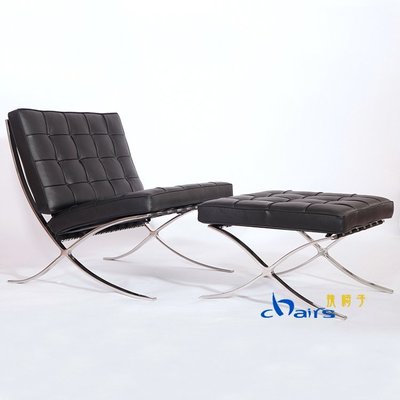 【挑椅子】Knoll Barcelona Chair 巴塞隆納單人椅+腳椅 (複刻版) HC-016