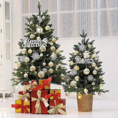 【現貨】圣誕節雪景場景裝飾品創意小型圣誕樹尖頭小樹櫥窗商場道具飾品半米潮殼直購