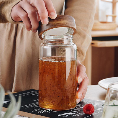 蜂蜜密封罐玻璃瓶空瓶食品級帶蓋罐頭果醬分裝儲存罐裝蜂蜜專用瓶
