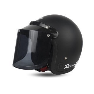 成人 Bogo 頭盔普通摩托車 SNI 平板玻璃黑色 DOFF