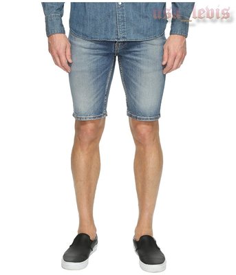 【彈性29-44腰優惠】美國Levis 511 Shorts Stinks 復古藍刷白合身版牛仔短褲 休閒 短褲 五分褲