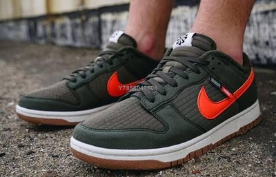 Nike Dunk Low Sequoia Olive 軍綠橘勾經典時尚休閒滑板鞋DD3358-300男