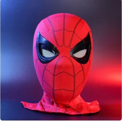 【精選好物】蜘蛛俠帽子眼睛可動頭套面具兒童平常心面具搞怪cos網紅同款面罩