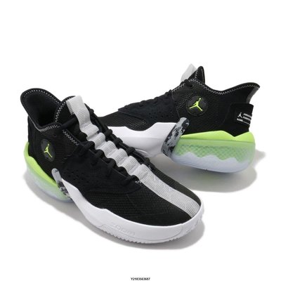 (全新正品）JORDAN REACT ELEVATION PF 螢光綠 籃球鞋 緩震 黑白 男鞋 CK6617-002代購