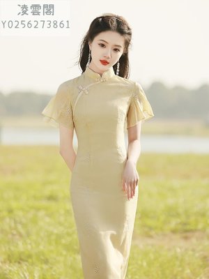 汀玥苓旗袍2023新款司藤法式改良氣質高端年輕款連衣裙新式女夏季