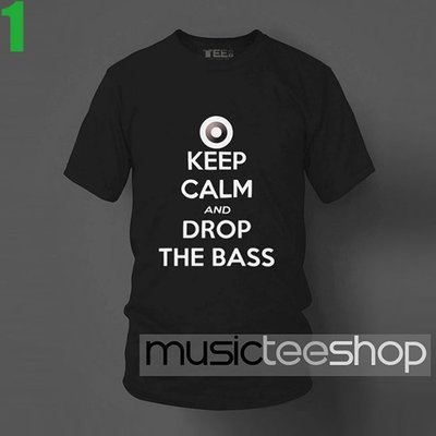 【電音DJ系列】【Keep Calm And Drop The Bass】短袖T恤(共2種顏色 男生版.女生版皆有)