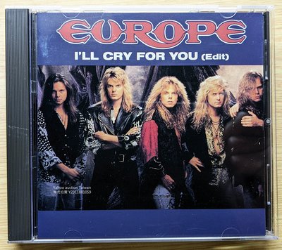 日本獨佔CD！Europe 歐洲合唱團 I'll Cry For You (Edit) Sweet Love Child