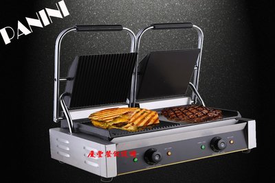 【慶豐餐飲設備】雙板帕里尼機 双面電煎盤 山型烤盤 電力式壓烤機 雙面帕里尼機古巴三明治專用機