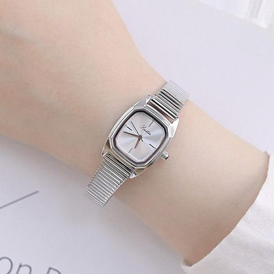 熱銷 詩高迪女錶鋼帶簡約氣質石英錶防水小方簡約小巧時裝手錶腕錶女75 WG047