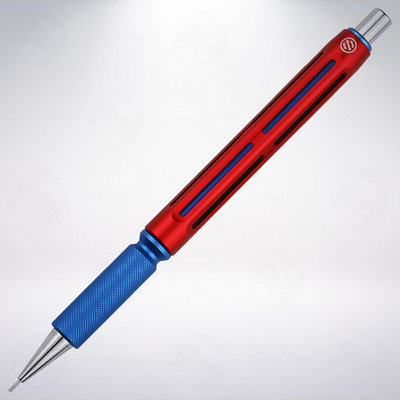 美國 Spoke 6 0.5mm 全金屬製圖滾花握位自動鉛筆: 紅色/藍色/10.0mm