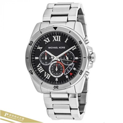 雅格時尚精品代購Michael Kors MK8438 男錶 MK 不鏽鋼三眼計時手錶 流行腕錶  美國正品