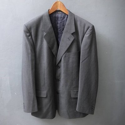 香港製 G.VERDI 灰色 純羊毛 西裝外套 54號