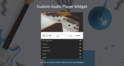 Custom Audio Player Widget 響應式網頁模板、HTML5+CSS3、網頁特效 #07106A