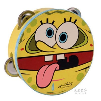 《民風樂府 》SpongeBob 正版授權 海綿寶寶 SBPP002 6吋鈴鼓 送禮自用兩相宜