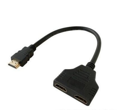 【滿300出貨】HDMI高清一分二線 三通線1.4版HDMI一公二母雙胞胎線連接線轉換線     新品 促銷簡約