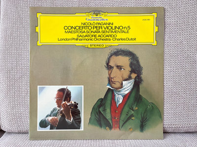 晨雨黑膠【古典】德首版,DG,1977版, Paganini-Violin Concerto No.5, 憂傷的奏鳴曲: Salvatore Accardo