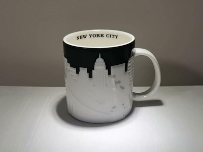 美國 星巴克 紐約 浮雕 馬克杯 城市杯 咖啡杯 陶瓷杯 水