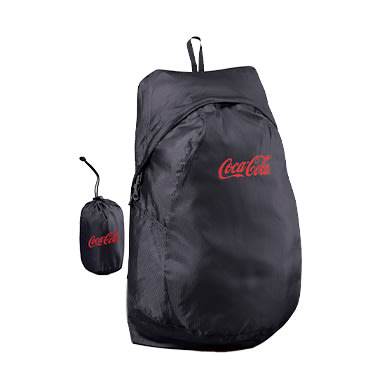 Coca Cola 可口可樂 超輕量收納背包(黑)