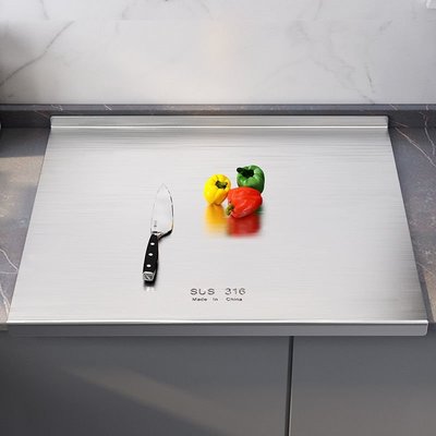 現貨熱銷-316不銹鋼菜板切菜板面板案板搟砧板廚房家用加厚抗菌防霉和面板~特價