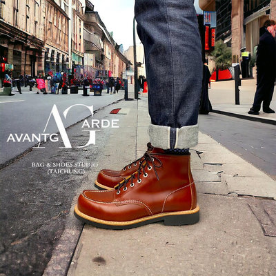紅棕色(40-45) 875 黑底版型 固特異縫製 手工靴 純橡膠底 防滑底 厚底靴 工作靴 AG真皮製造