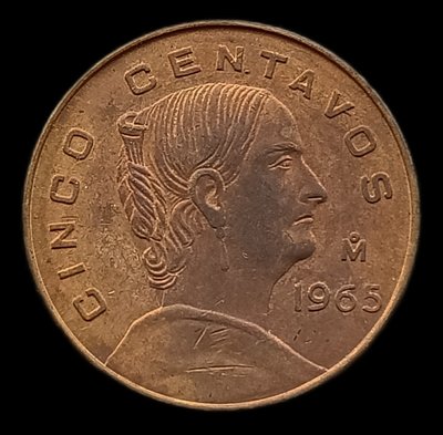 墨西哥    1965年     5分    銅幣       2579