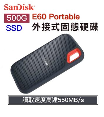 ?SanDisk E60 Portable SSD ◻500G 行動固態硬碟