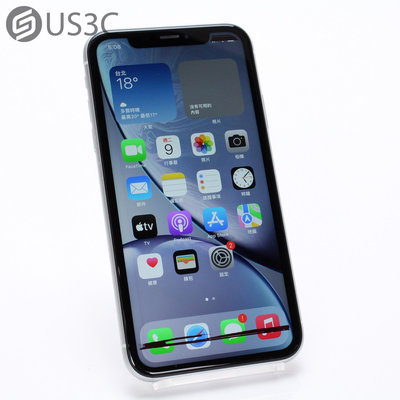 【US3C-台南店】【一元起標】台灣公司貨 Apple iPhone XR 128G 6.1吋 白色 內建 Animoji與Memoji模式 二手手機