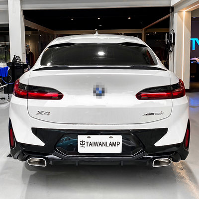 《※台灣之光※》全新 BMW 寶馬 G02 X4 改裝M-Performance樣式鴨尾 尾翼 銀粉黑