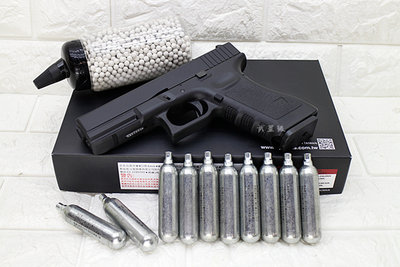 台南 武星級 KJ KP17 GLOCK G17 手槍 CO2槍 + CO2小鋼瓶 + 奶瓶 ( 葛拉克克拉克玩具槍短槍