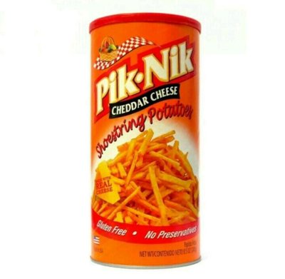 美國 Pik Nik Cheddar cheese洋芋條 薯條 起司口味/1瓶/241g