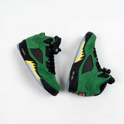 Air Jordan 5 Retro SE Oregon 麂皮 黑綠 籃球鞋 男鞋 CK6631-307【ADIDAS x NIKE】