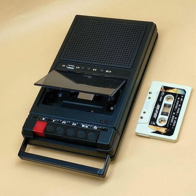 老式錄音卡帶機 復古懷舊帶錄音機 手提鞋盒式隨身聽 USB槽播放  卡帶播放機 多功能卡式錄音帶