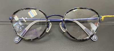 【中國眼鏡】台南實體店 LAFONT 法國製 鏡框 鏡架 復古 圓 琥珀 藍 EXPRESS