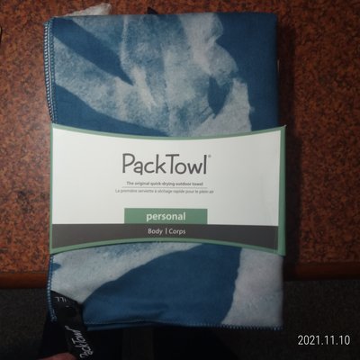 [全身尺寸的浴巾] 10倍吸水力快乾抗菌毛巾 Packtowl Personal 浴巾